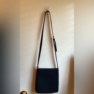 Amanda Smith Black Shoulder Bag with Side Pocket.